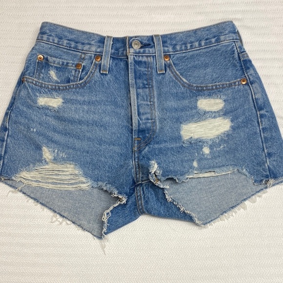 Levi's Pants - Levi’s 501 Distressed Cutoff Shorts | High Rise | W26 | 90s Grunge Vintage